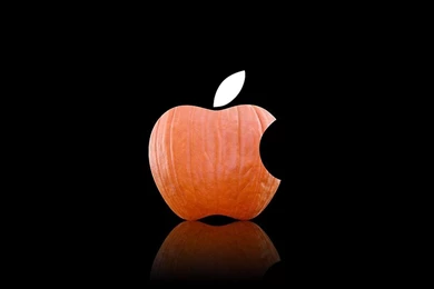 Apple Logo Reddish Apple Sign On Black Free Desktop Backgrounds ...