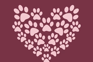 Red Paw Print Backgrounds