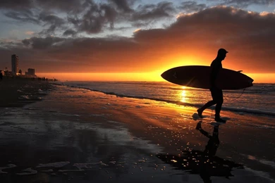 Top Surf Rocks Sunset Hd Wallpapers