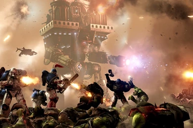 Wallpapers Orks, Space Marine, War, Space Landing, Warlord class ...
