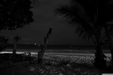 Beach At Night HD Desktop Wallpapers : High Definition : Fullscreen ...