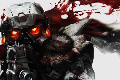 Download Wallpapers 3840x1200 Killzone, Blood, Gun, Look, Eyes Dual ...