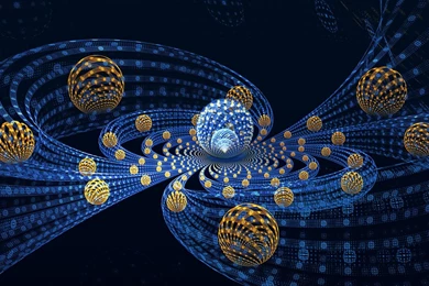 Download Wallpapers 1280x800 3d, Abstract, Fractal, Balls, Flying ...