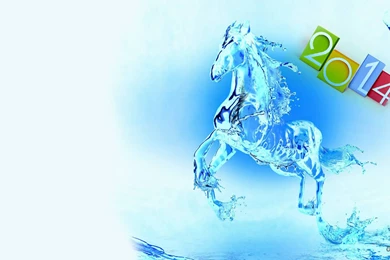 New Year 2014 Blue Horse Wallpapers And Images   Wallpapers ...