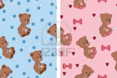 Artistic Seamless Cute Wallpapers With Teddy Bear