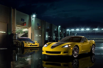 Yellow Chevrolet Corvette Wallpapers