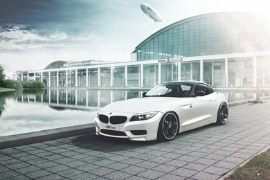 Download Wallpapers 1366x768 Bmw, Z4, Airship, Side View, Cars ...