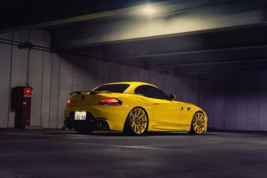 BMW Z4 Yellow Tuning Wheels Vossen Parking Japan Tokyo HD ...