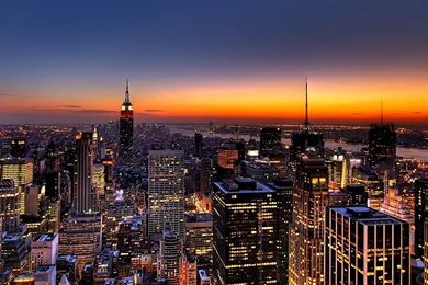 Download Wallpapers 2560x1440 New York, Night, Skyscrapers, Top ...