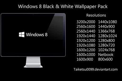Windows 8 Black And White Wallpapers Pack By Taiketsu0099 On DeviantArt