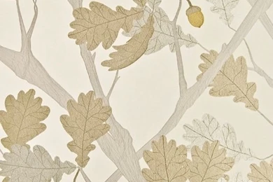 Feuille De Chene Wallpapers Ivory Wallpapers With Metallic Silver ...