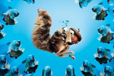 Ice Age Squirrel Acorn Piranhas Wallpapers