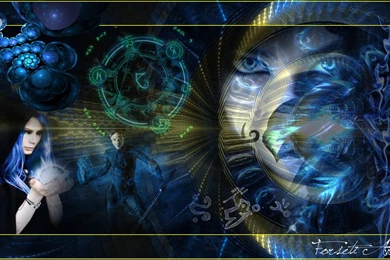 Wallpapers Women Face Dark Magic Blue Warrior Alchemist Arcane Art ...