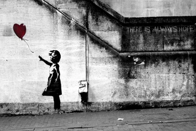 1440x900 Banksy There Is Always Hope, Banksy, Street Art ...