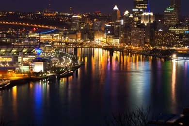 Downtown Pittsburgh Skyline HD Desktop Wallpapers : Mobile : Dual ...