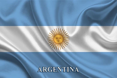Argentina Flag With Sun Symbol