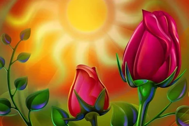 Red Rose Painting HD 21