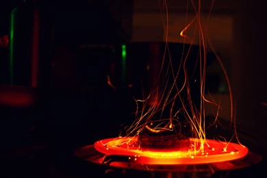 A Hookah Coal On A Stove Eye With 20 Second Exposure : Pics