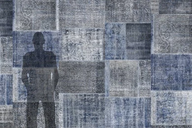 Patchwork Manly Wallpapers Papier Peint Patchwork Bleu