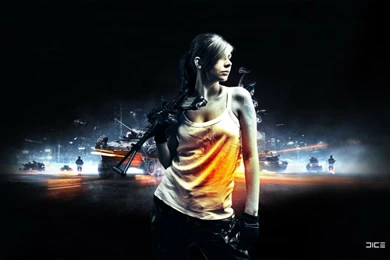 Women Battlefield Artwork Assault Rifle Battlefield 3 Electronic ...