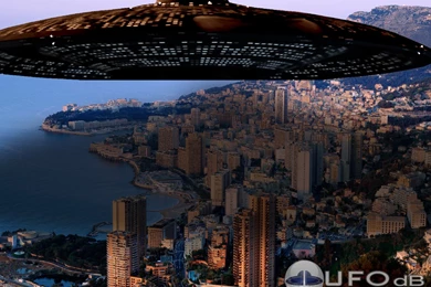 UFOdB.com UFO Wallpapers Huge UFO Over Monte Carlo