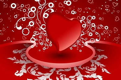 A Big Red Heart And Many Small Hearts
