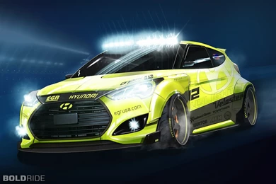 2013 Hyundai Veloster Turbo Yellowcake Night Racer Concept Race ...