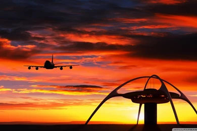 HD Beautiful Airplane On Sunset Wallpapers 1920×1080 Full Size ...