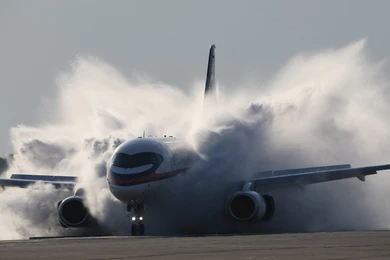 Airplane Take Off At Sunset HD Wallpapers Free Download