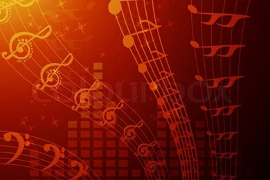 Illustration Of Abstract Musical Backgrounds On White Backgrounds ...