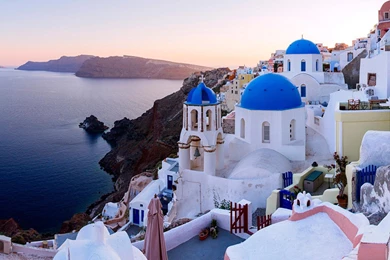 Town oia santorini island greece high definition wallpaper for desktop