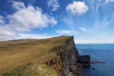 Download Wallpapers 2560x1440 Iceland, Sea, Coast, Cliff Mac iMac ...