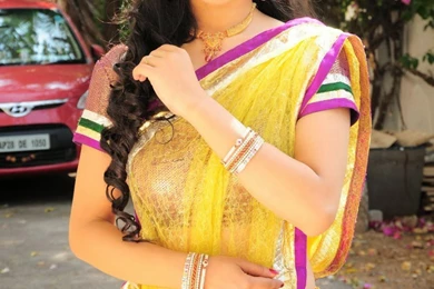 Puja banerjee cute photos in yellow saree 9351.jpeg