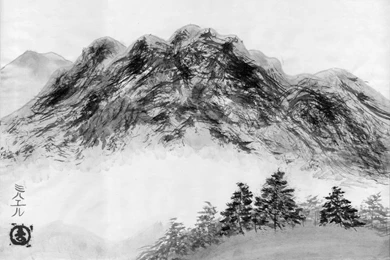 Sumi e Practice : Mountain Scenery By Mib4art On DeviantArt