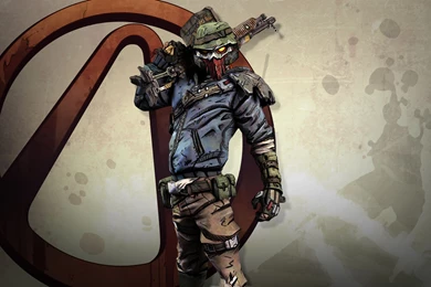 Download Wallpapers 3840x2400 Borderlands, Roland, Shotgun, Emblem ...