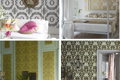 Easy & Practical DIY's: Fabric Wallpapers