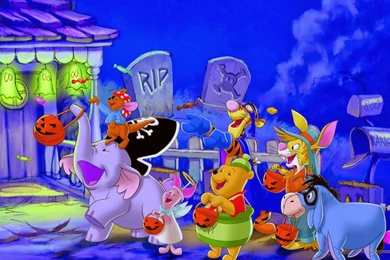 Pooh Halloween Cartoon Wallpapers ~ Free Cartoon Wallpapers