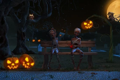 Halloween Love Cartoon Wallpapers In 1280x800 Resolution