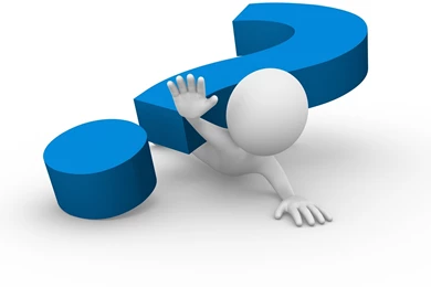 Cartoon Press Under Question Mark Funny