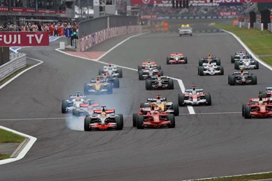 Download 1280x800 Racing Car At Starting Line F1 Racing 2009 Grand ...