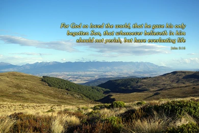 John 3:16   Free Desktop Background, Nature & Bible