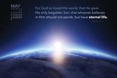 May 2015   John 3:16 Desktop Calendar  Free May Wallpapers