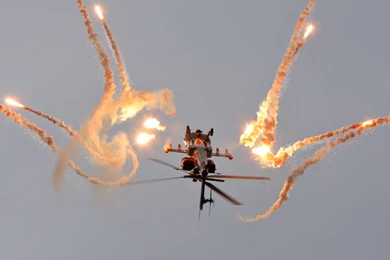 Boeing Apache AH 64 Sensational Flare Maneuver In Air