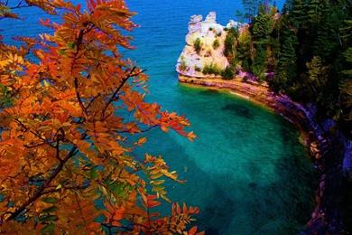 Coast At Fall Season   (