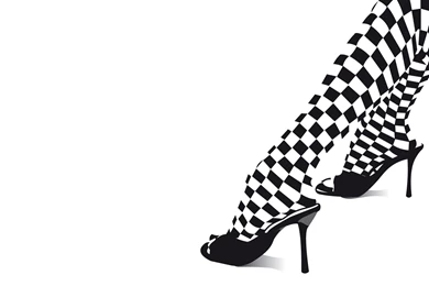 Black & White Legs High Heels Wallpapers
