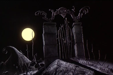 Empty Backdrop From The Nightmare Before Christmas   Disney ...