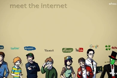 Funny Meet The Internet Like Facebook,Google HD Cartoon Fun Wallpapers