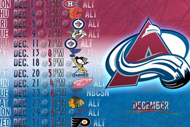 Colorado Avalanche   December Schedule Wallpapers By Avalanche Fan ...