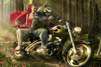 Modern Little Red Riding Hood And The Wolf, Fantasy, 1920x1080 HD ...