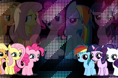 Wallpapers   Vector   Mane Six As Group On MLPFiM GlobalArtwork ...